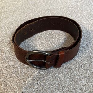 Brown leather belt